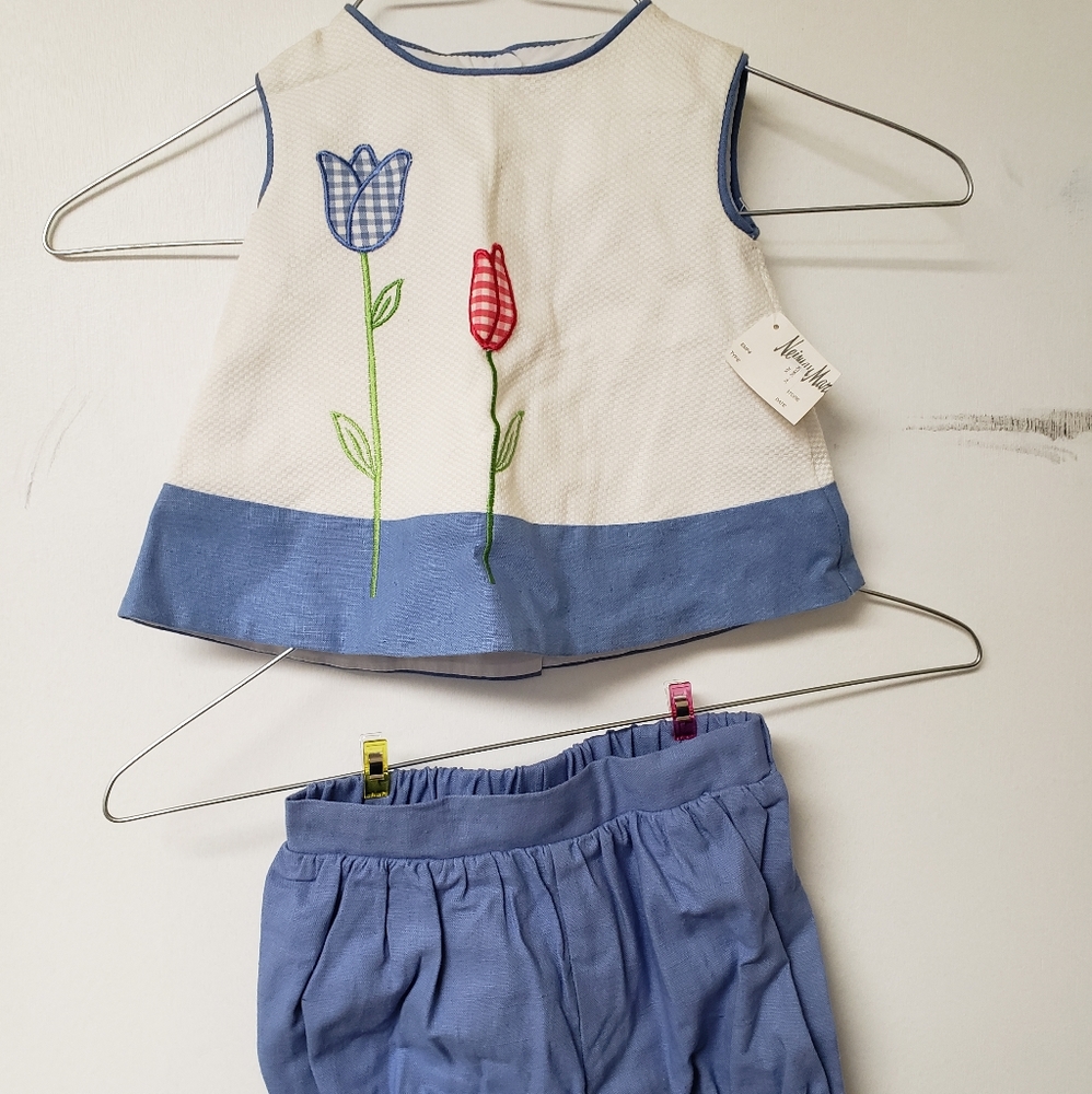 Neiman Marcus Baby Girl 2-piece set 9 mo- New!